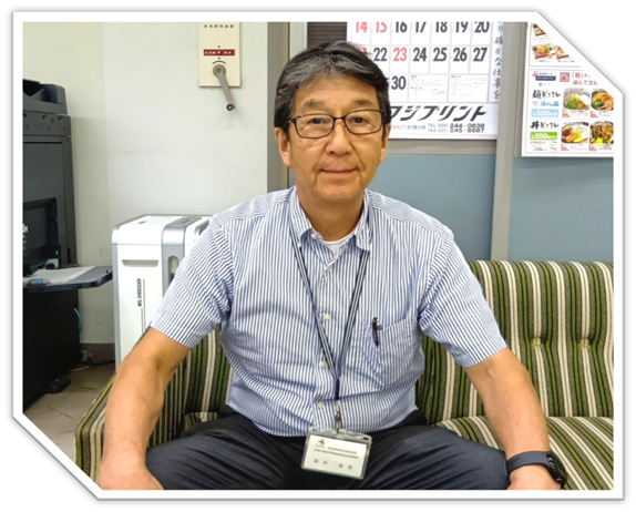 会員の阪井　敏男さん来訪